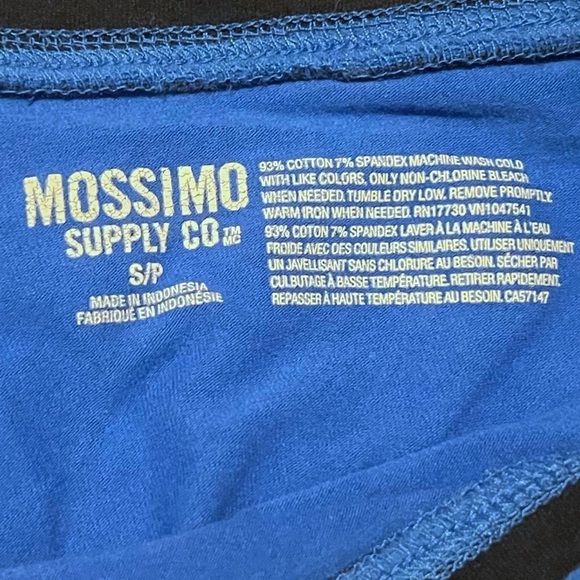 Mossimo Supply Co Low Rise Foldover Waist Flare Pants Blue Pull On Small Stretch - Picture 7 of 7